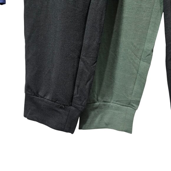 Eddie Bauer New Fleece Lounge High Waist Black Green Pocket Joggers Ladies 2 Pk - Picture 5 of 10